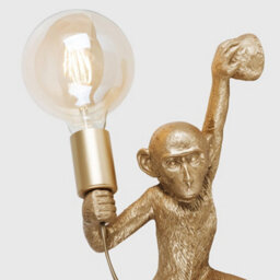 Valuelights Monkey Animal Quirky Modern Gold Wall Light - thumbnail 3