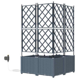Berkfield Garden Planters Light Grey 80 X 80 X 142 Cm Steel - thumbnail 6