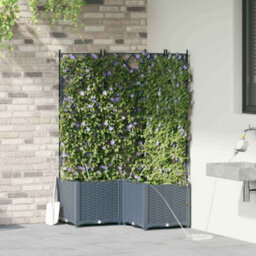 Berkfield Garden Planters Light Grey 80 X 80 X 142 Cm Steel - thumbnail 3
