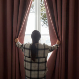 Ameha Blush Pink  100%blackout Curtain 66X72'' Linen Texture Thermal Insulated Eyelet Curtain Pair Energy Saving Winter & Summer Uk Home - thumbnail 4