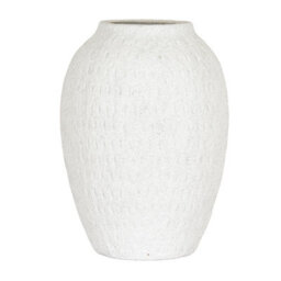 Hill Interiors Ashen Tall Vase White (27Cm X 20Cm X 20Cm) - thumbnail 2