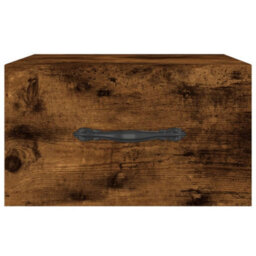 Berkfield Durable Wall-Mounted Bedside Cabinet Smoked Oak 35X35X20 Cm - thumbnail 5