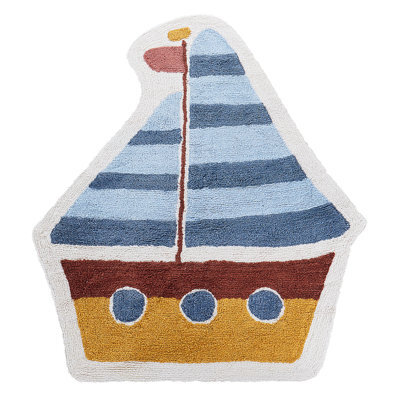 Beliani Kids Rug Speti Multicolour 105 X 120 Cm Cotton - image 1