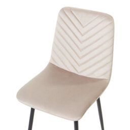 Beliani Set Of 4 Dining Chairs Havre Velvet Beige - thumbnail 7