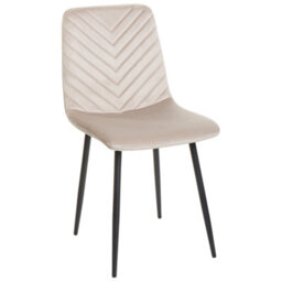 Beliani Set Of 4 Dining Chairs Havre Velvet Beige - thumbnail 4