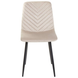 Beliani Set Of 4 Dining Chairs Havre Velvet Beige - thumbnail 5