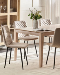 Beliani Set Of 4 Dining Chairs Havre Velvet Beige - thumbnail 2