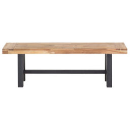 Beliani Garden Dining Set 6 Seater Scania Acacia Wood Black - thumbnail 4
