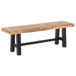 Beliani Garden Dining Set 6 Seater Scania Acacia Wood Black - thumbnail 6