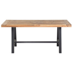 Beliani Garden Dining Set 6 Seater Scania Acacia Wood Black - thumbnail 7