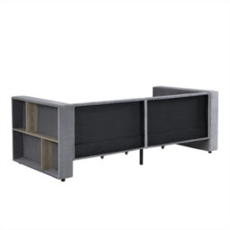 Abrihome Upholstered Bed, 90X190Cm, Daybed Sofa Bed, Velvet Sofa Bed With Side Storage & 2 Wheeled Drawers, Easy Assembly, Velvet, Grey - thumbnail 7