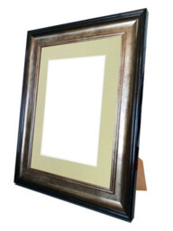 Frames By Post Scandi Black & Gold Frame With Light Grey Mount For Image Size 7 X 5 Inch - thumbnail 4