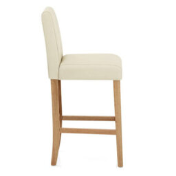 Atlantic Tetbury Bar Stool Cream Leather With Oak Legs - thumbnail 6