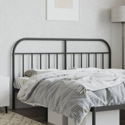 Berkfield Metal Headboard Black 180 Cm - thumbnail 3