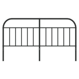 Berkfield Metal Headboard Black 180 Cm - thumbnail 4