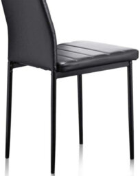 Dining Table And Chairs Set Of 4 Kitchen Dining Table With 4 Chairs Glass Clear Table 4 Black Leather Chairs Kosy Koala - thumbnail 6