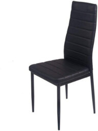 Dining Table And Chairs Set Of 4 Kitchen Dining Table With 4 Chairs Glass Clear Table 4 Black Leather Chairs Kosy Koala - thumbnail 5