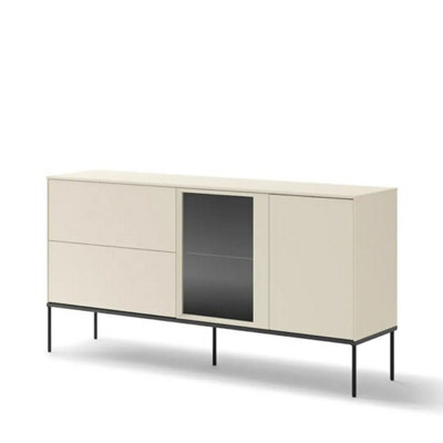 Arte Refined Lusso 2 Sideboard Cabinet 166Cm - Champagne & Oak Chestnut Elegance - image 1