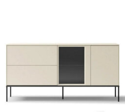 Arte Refined Lusso 2 Sideboard Cabinet 166Cm - Champagne & Oak Chestnut Elegance - thumbnail 3