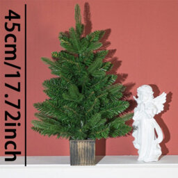 CLEFFNS Tabletop Small Christmas Tree 45Cm Unlit Christmas Tree With Base For Christmas Table Center Piece Beautiful Miniature Pine - thumbnail 5