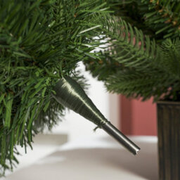 CLEFFNS Tabletop Small Christmas Tree 45Cm Unlit Christmas Tree With Base For Christmas Table Center Piece Beautiful Miniature Pine - thumbnail 3