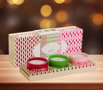 Pan Aroma Christmas Candle Set Christmas Eve Christmas Day Boxing Day Scented Candles 23H - image 1