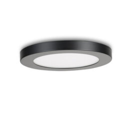 Plum&clay Gemini Black Led Round Ceiling & Wall Light 3 Way Colour Changing 12W - thumbnail 1