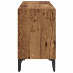 Berkfield Old Wood Tv Stand Old Wood Engineered Wood, Metal Medium Storage - thumbnail 6
