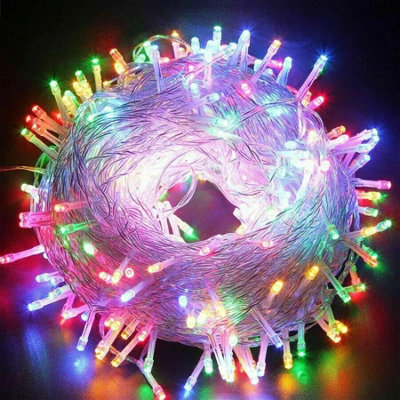 300 Led Multicoloured Christmas String Lights Indoor Bedroom, String Lights Outdoor Clear Wire, 8 Modes Twinkle String Lights - image 1