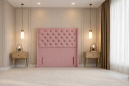 "Nexus Windsor Plush Divan, Pink, 54"" Winged Hb, 2 Drawers Foot-End, Open Coil Mattress, King" - thumbnail 9