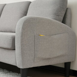Abrihome L-Shaped Corner Sofa With Chaise Lounge (166X118X77Cm), Grey 3-Seater Sofa In Breathable Cotton-Linen Fabric For Living Rooms - thumbnail 6