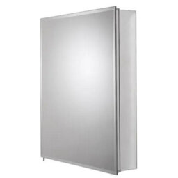 Croydex Haven Glass Shelves Single Mirrored Door Cabinet 760mm Silver