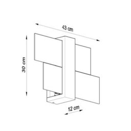 Luminosa Lighting Luminosa Feniks 1 Light Flush Wall Light Black, E27 - thumbnail 4