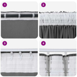 Walplus Curtain With Curtains 2 Pcs Grey 175 X 140 Cm Velvet - thumbnail 6