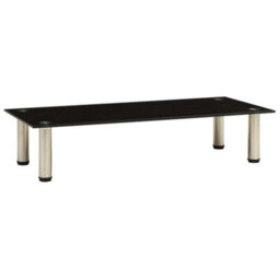 Walplus Tv Stand Black 80X35X17 Cm Tempered Glass