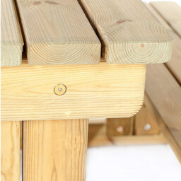 Leisurebench Guernsey 6 Seat Easy Access Walk-In Picnic Table 140Cm - Green Pine - thumbnail 4