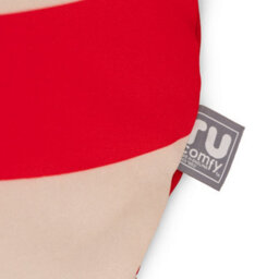 rucomfy Beanbags Rucomfy Indoor Or Outdoor Floor Cushion Bean Bag - Red Cirque Chic Water Resistant Seat - thumbnail 3