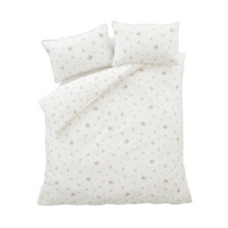 Bianca Fine Linens Vintage Rosebud Lace 200 Thread Count Cotton Reversible King Duvet Cover Set With Pillowcases Cream - thumbnail 6