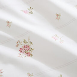 Bianca Fine Linens Vintage Rosebud Lace 200 Thread Count Cotton Reversible King Duvet Cover Set With Pillowcases Cream - thumbnail 5