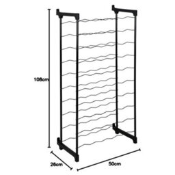 Metaltex Barbera 50 Bottle Wine Rack - Black - thumbnail 4