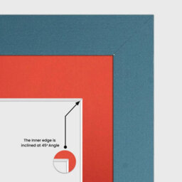 AK Frames 80X70Cm Navy Blue Modern Multi Photo Frame With Poppy Red Mount - Holds 20 Apertures (18X) 6X4, (2X) 4X4 Photos - thumbnail 7