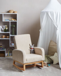 Beliani Kids Rocking Chair Norby Boucle Light Beige - thumbnail 2