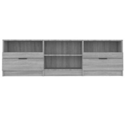 Berkfield Tv Cabinet Grey Sonoma 150X33.5X45 Cm Engineered Wood - thumbnail 4
