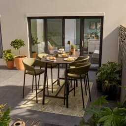 GoodHome Lucala Metal Black 4 Seater Rectangular Dining Table - thumbnail 1