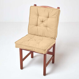 Homescapes Taupe Beige Cotton Travel Back Support Booster Cushion - thumbnail 8