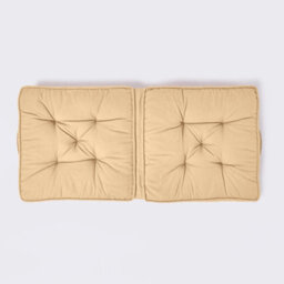 Homescapes Taupe Beige Cotton Travel Back Support Booster Cushion - thumbnail 3