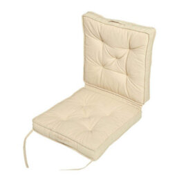 Homescapes Taupe Beige Cotton Travel Back Support Booster Cushion - thumbnail 1