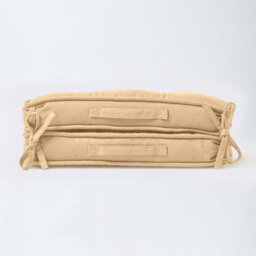 Homescapes Taupe Beige Cotton Travel Back Support Booster Cushion - thumbnail 5