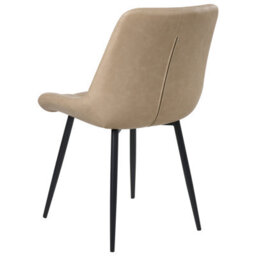 Beliani Set Of 2 Dining Chairs Melrose Faux Leather Beige - thumbnail 6