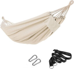 Songmics Comfortable Double Hammock, Outdoor Design With Accessories For Balcony, Garden And Camping, Beige (Stand Not Included) - thumbnail 7